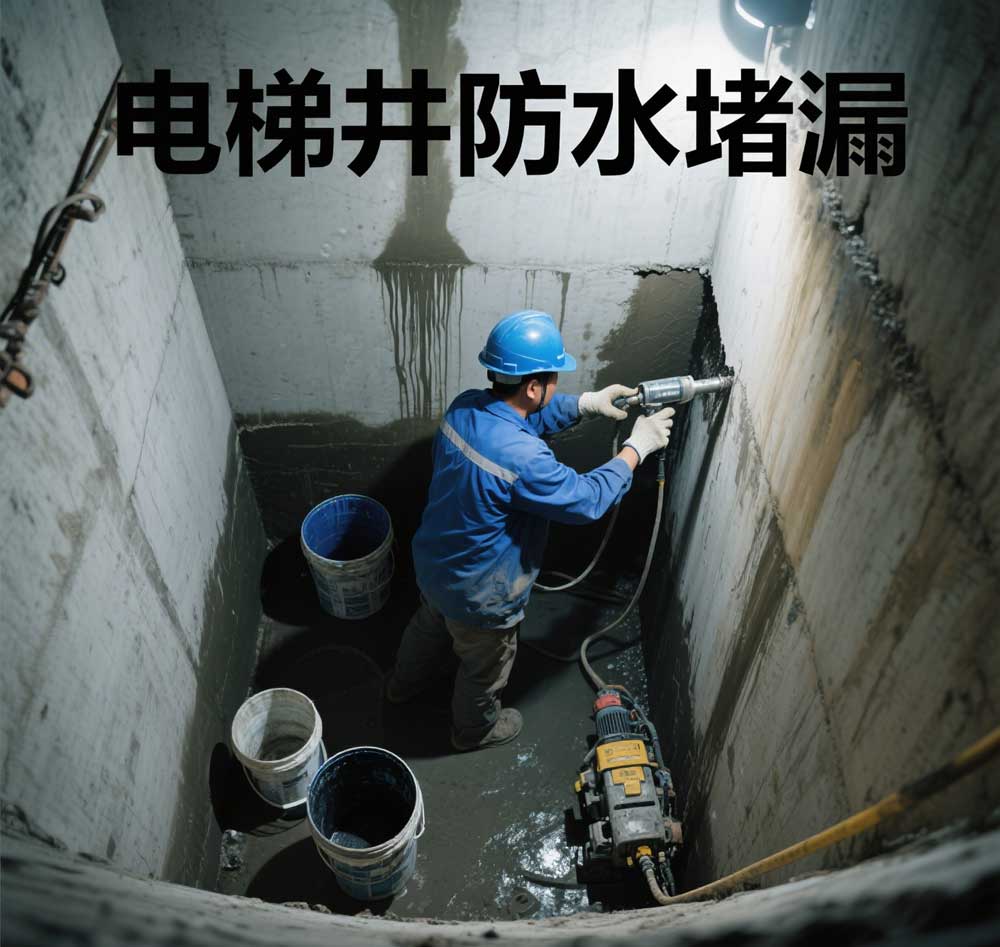 电梯井防水堵漏，北京东城区专业电梯井漏水维修公司